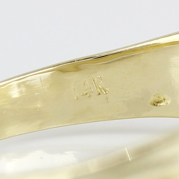 Vintage 14k Yellow Gold Wave Band Ring - Picture 5 of 7